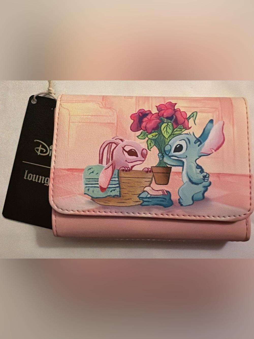 Loungefly Disney Stitch & Angel Laundry Trifold Wallet NWT 2026